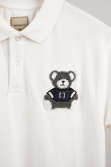 POLO SHIRT WITH FELT APPLIQUE EMBROIDERY