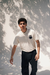 POLO SHIRT WITH FELT APPLIQUE EMBROIDERY