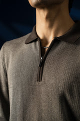 HALF ZIP LONG SLEEVE POLO