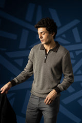 HALF ZIP LONG SLEEVE POLO