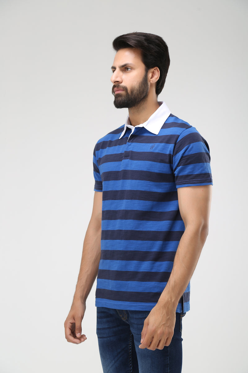 STRIPED EMBROIDERED POLO SHIRT – Brackets